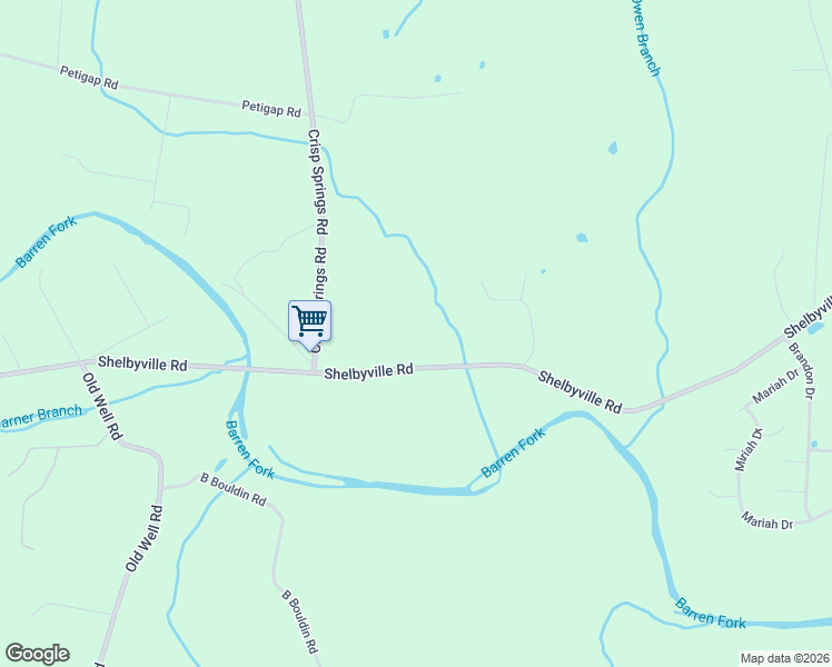 map of restaurants, bars, coffee shops, grocery stores, and more near 5008 Shelbyville Road in McMinnville