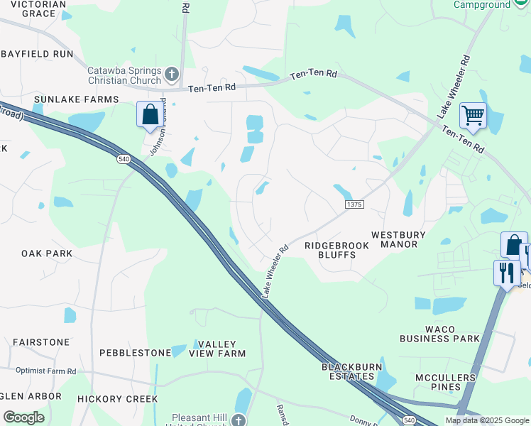 map of restaurants, bars, coffee shops, grocery stores, and more near 5125 Lizard Tail Lane in Apex