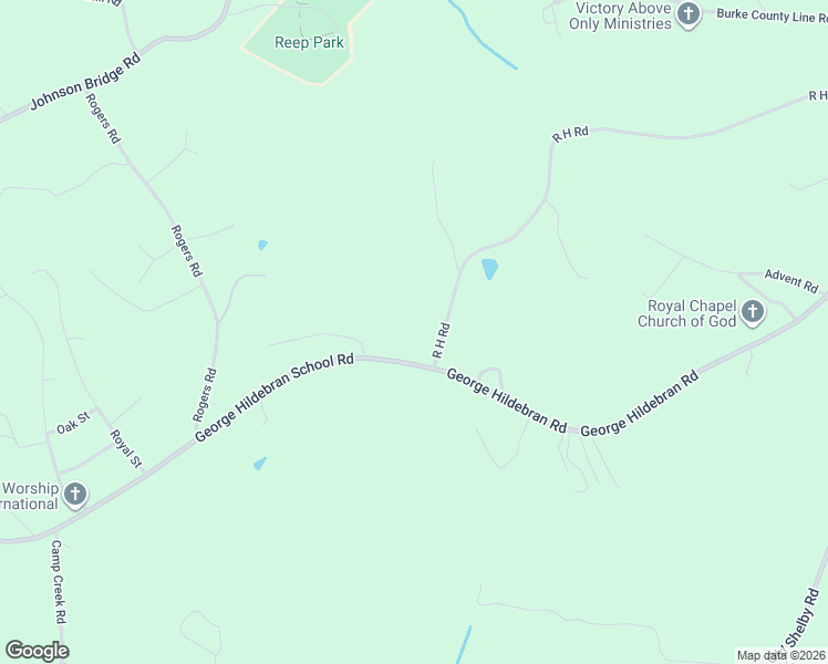 map of restaurants, bars, coffee shops, grocery stores, and more near 7624 George Hildebran Rd in Hickory