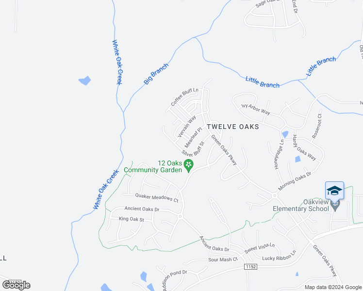 map of restaurants, bars, coffee shops, grocery stores, and more near 204 Silver Bluff Street in Holly Springs