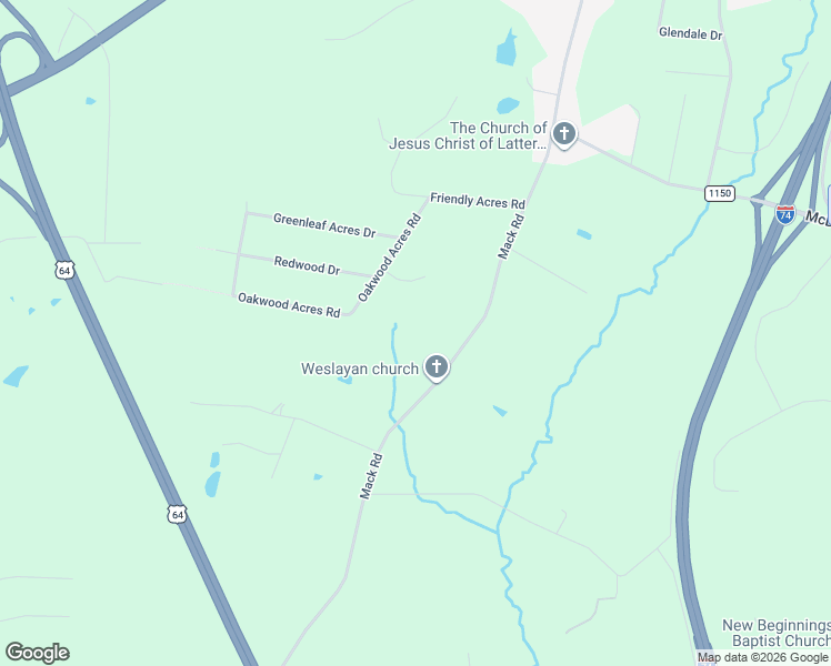 map of restaurants, bars, coffee shops, grocery stores, and more near 1144 Mack Road in Asheboro