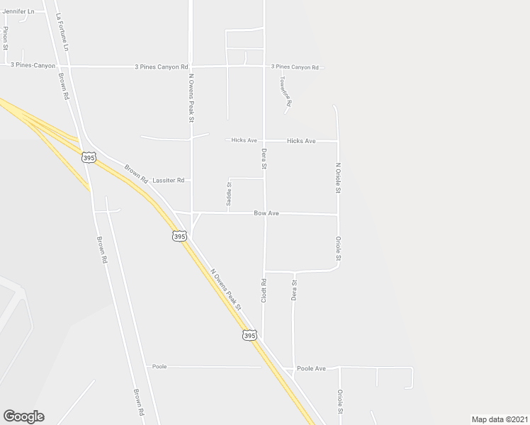 map of restaurants, bars, coffee shops, grocery stores, and more near Bow Avenue in Inyokern