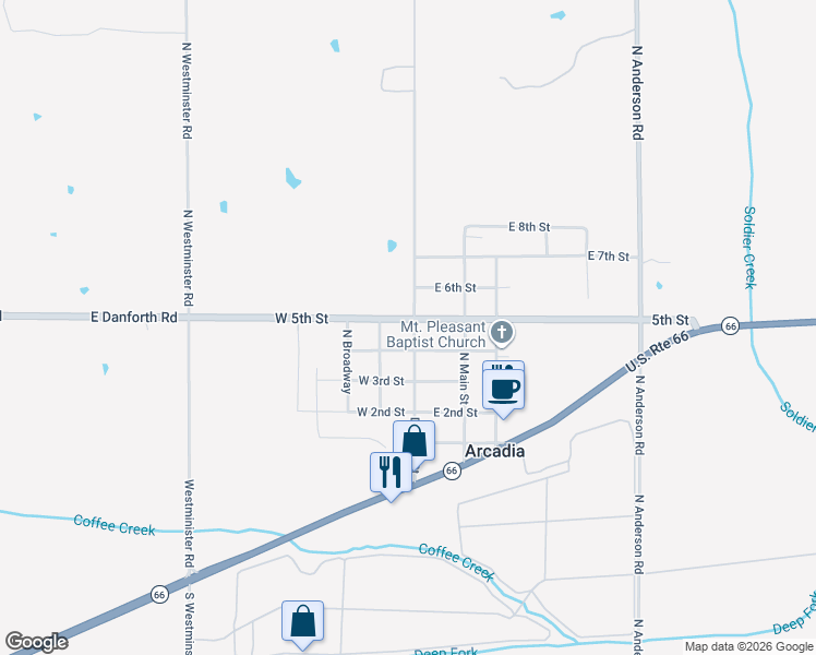 map of restaurants, bars, coffee shops, grocery stores, and more near 511 Division Street in Arcadia
