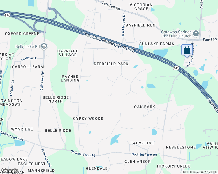 map of restaurants, bars, coffee shops, grocery stores, and more near 5508 Doemont Drive in Apex