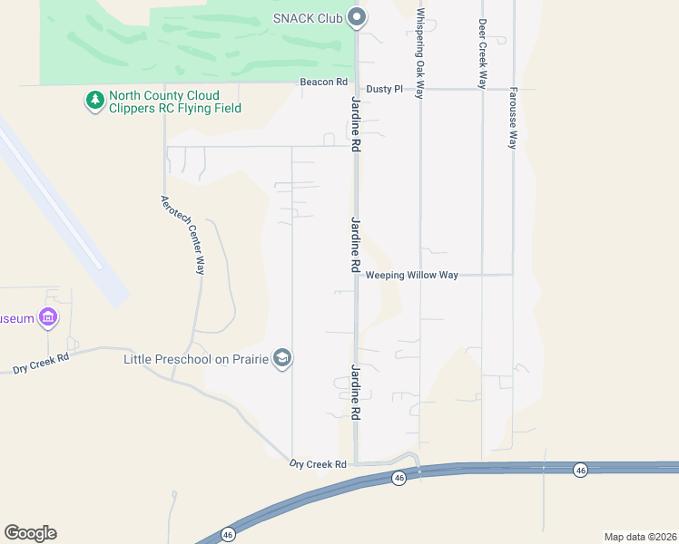 map of restaurants, bars, coffee shops, grocery stores, and more near 4515 Jardine Road in Paso Robles