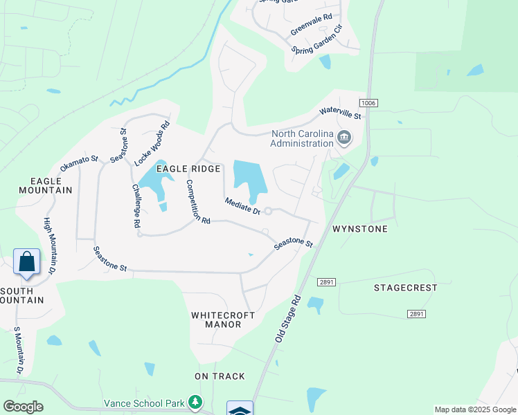 map of restaurants, bars, coffee shops, grocery stores, and more near 191 Mediate Drive in Raleigh