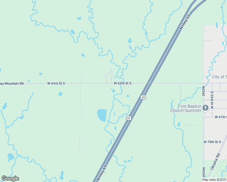 map of restaurants, bars, coffee shops, grocery stores, and more near 5931 West Chimney Mountain Road in Muskogee