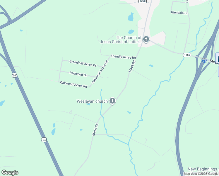 map of restaurants, bars, coffee shops, grocery stores, and more near 1144 Mack Road in Asheboro