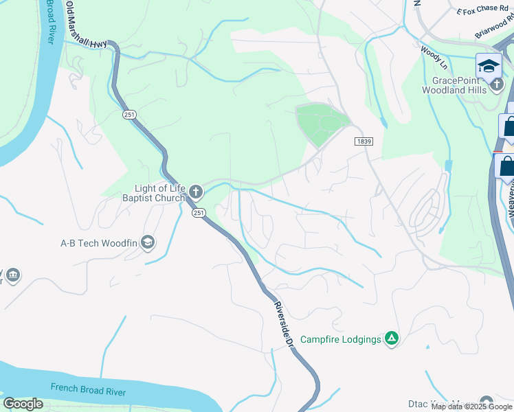 map of restaurants, bars, coffee shops, grocery stores, and more near 108 Greenwood Fields Drive in Asheville