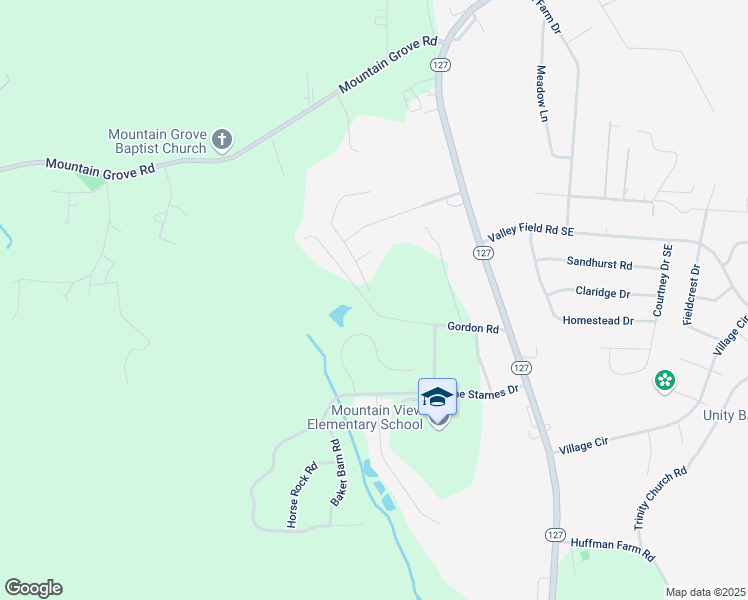 map of restaurants, bars, coffee shops, grocery stores, and more near 5893-5987 Gordon Road in Hickory
