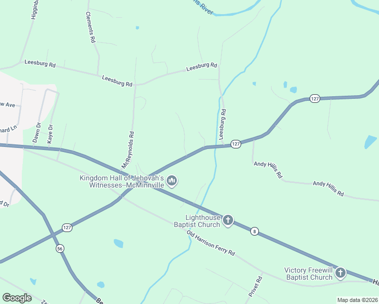 map of restaurants, bars, coffee shops, grocery stores, and more near 3847 Shellsford Road in McMinnville