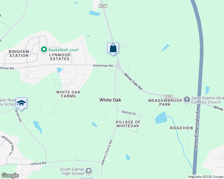 map of restaurants, bars, coffee shops, grocery stores, and more near 113 Vanilla Orchid Lane in Garner