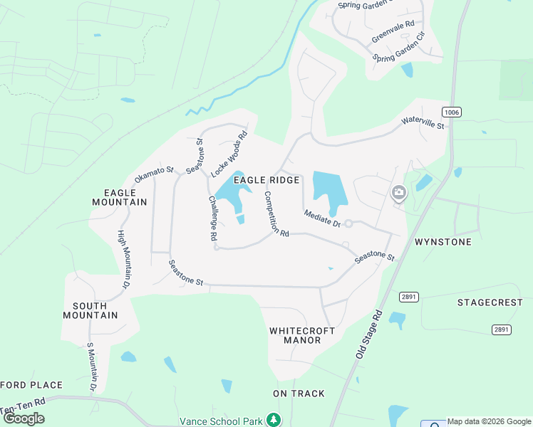 map of restaurants, bars, coffee shops, grocery stores, and more near 521 Competition Road in Raleigh