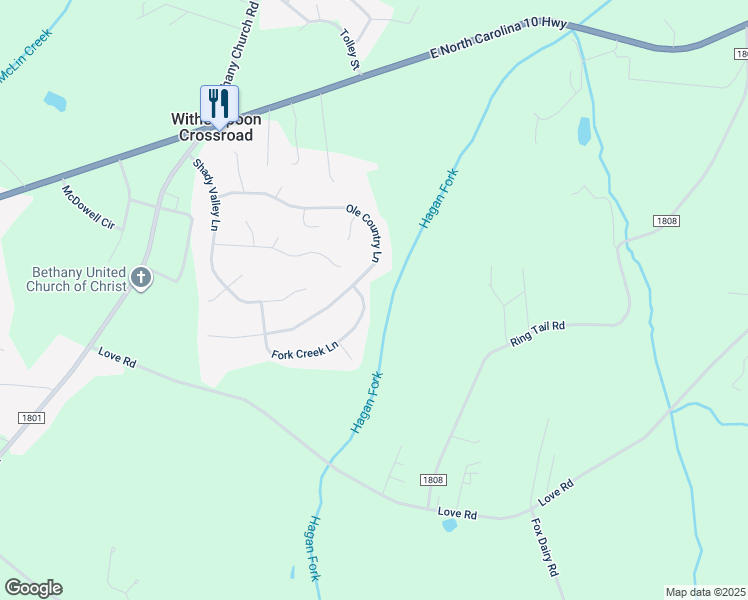 map of restaurants, bars, coffee shops, grocery stores, and more near 3427 Fork Creek Lane in Claremont