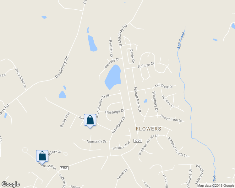 map of restaurants, bars, coffee shops, grocery stores, and more near 479 Manchester Trail in Clayton