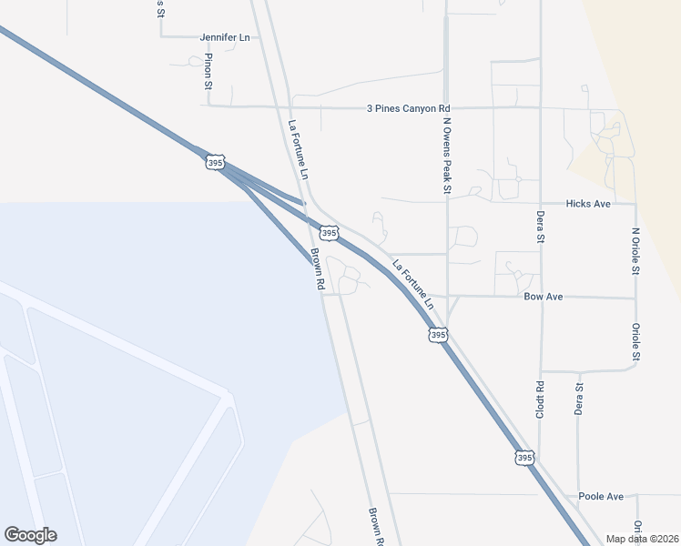 map of restaurants, bars, coffee shops, grocery stores, and more near 2528 Brown Road in Inyokern
