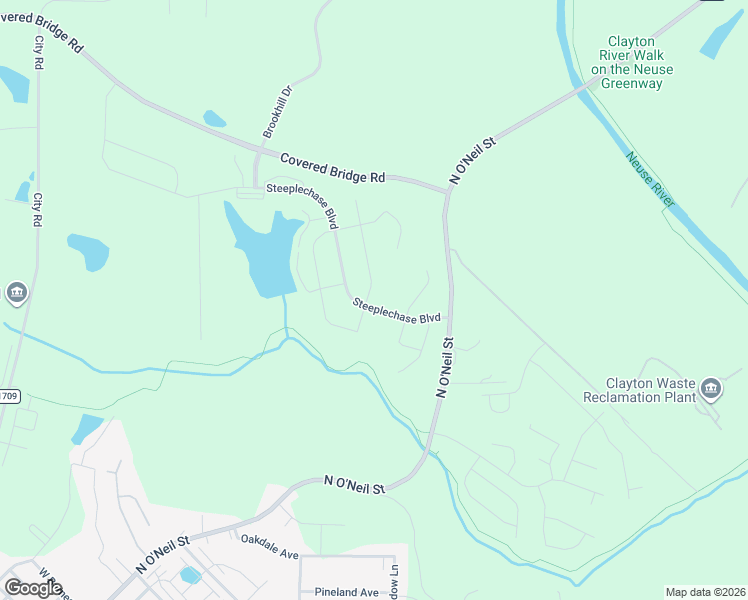 map of restaurants, bars, coffee shops, grocery stores, and more near 18 South Brookhollow Way in Clayton