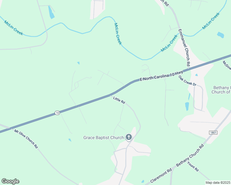 map of restaurants, bars, coffee shops, grocery stores, and more near North Carolina 10 Highway in Claremont
