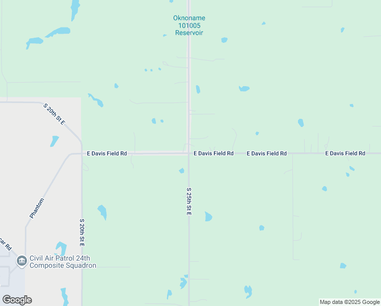 map of restaurants, bars, coffee shops, grocery stores, and more near East Davis Field Road in Muskogee