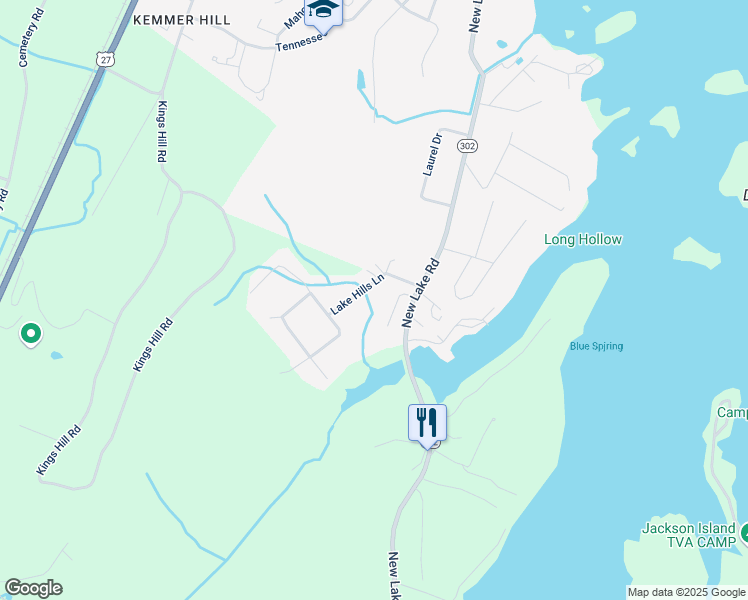 map of restaurants, bars, coffee shops, grocery stores, and more near 261 Lake Hills Lane in Spring City