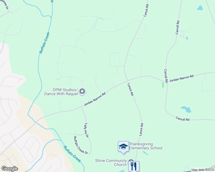 map of restaurants, bars, coffee shops, grocery stores, and more near 1514 Jordan Narron Rd in Selma