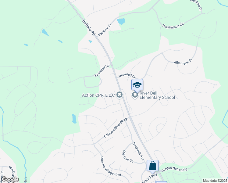 map of restaurants, bars, coffee shops, grocery stores, and more near 238 Heathwood Drive in Clayton