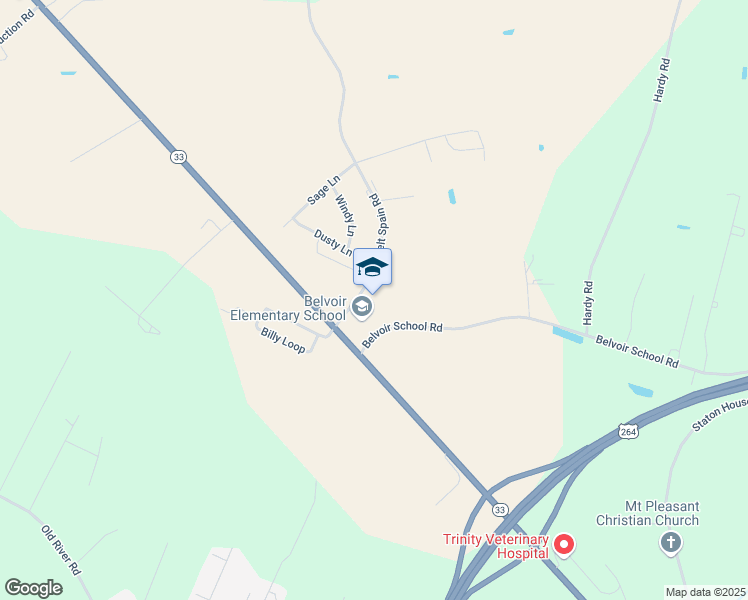 map of restaurants, bars, coffee shops, grocery stores, and more near 2568 North Carolina 33 in Greenville