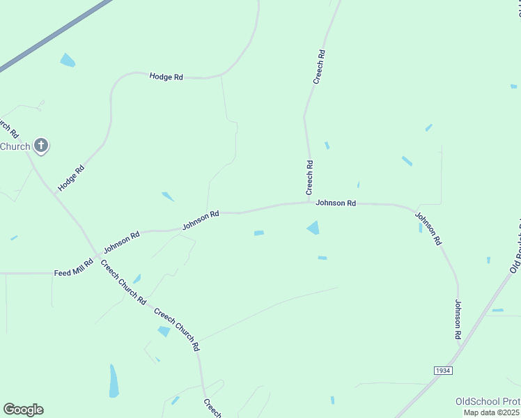 map of restaurants, bars, coffee shops, grocery stores, and more near Johnson Road in Johnston County