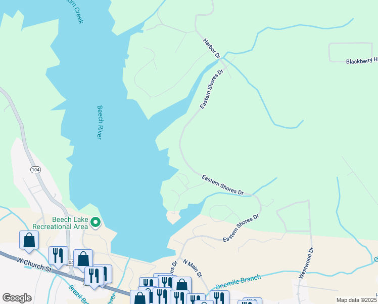 map of restaurants, bars, coffee shops, grocery stores, and more near 312 Eastern Shores Drive in Lexington