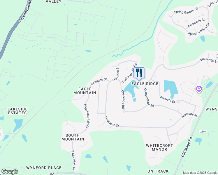map of restaurants, bars, coffee shops, grocery stores, and more near 768 Seastone St in Raleigh