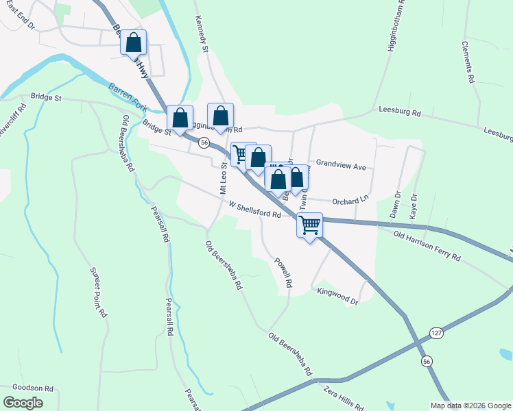 map of restaurants, bars, coffee shops, grocery stores, and more near 118 West Shellsford Road in McMinnville