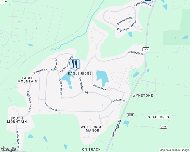 map of restaurants, bars, coffee shops, grocery stores, and more near 137 Mediate Drive in Raleigh