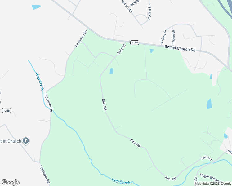 map of restaurants, bars, coffee shops, grocery stores, and more near 1610 Sain Road in Hickory