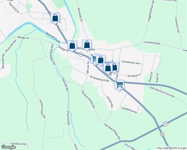 map of restaurants, bars, coffee shops, grocery stores, and more near 128 West Shellsford Road in McMinnville