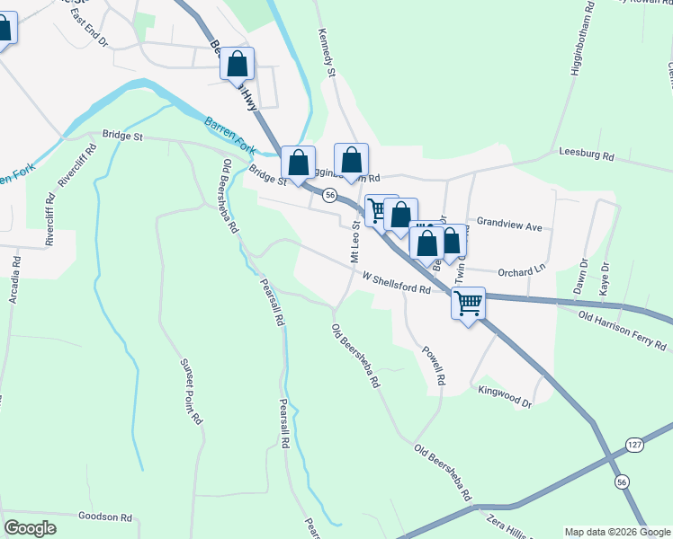 map of restaurants, bars, coffee shops, grocery stores, and more near 299 West Shellsford Road in McMinnville