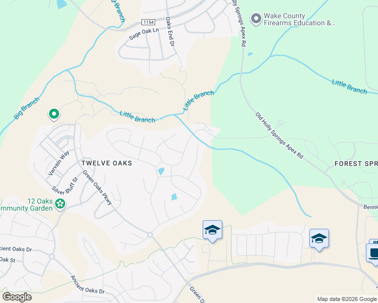 map of restaurants, bars, coffee shops, grocery stores, and more near 525 Ivy Arbor Way in Holly Springs