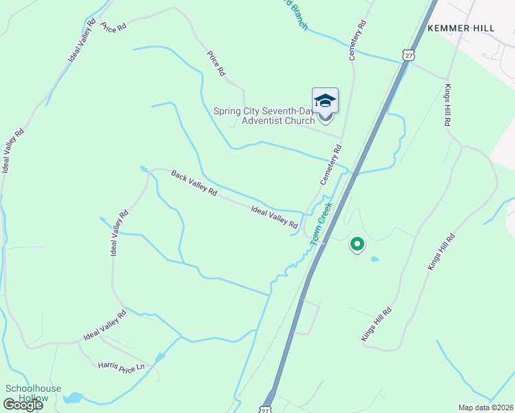 map of restaurants, bars, coffee shops, grocery stores, and more near 4637 Ideal Valley Road in Spring City