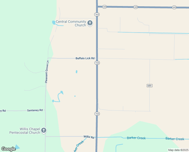 map of restaurants, bars, coffee shops, grocery stores, and more near 15353 Arkansas 163 in Harrisburg