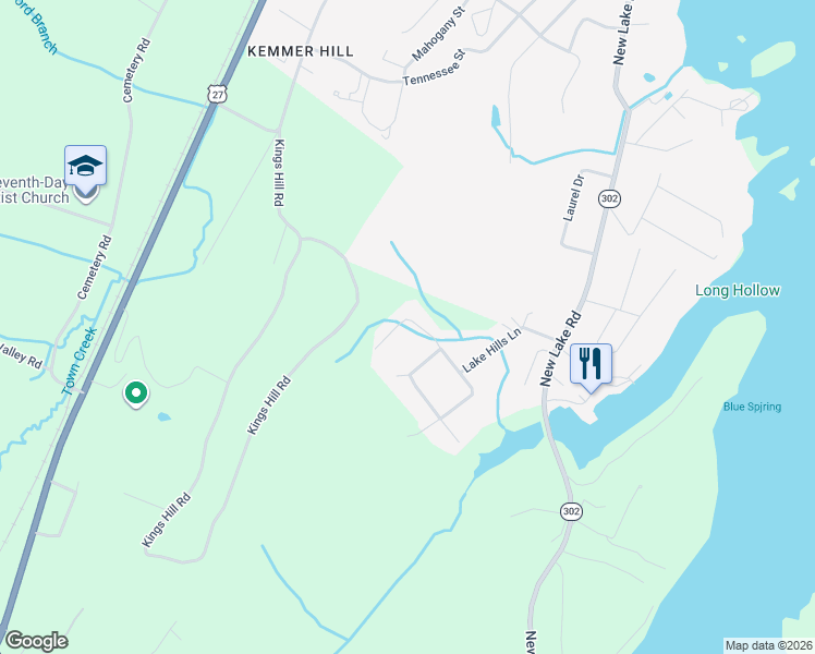 map of restaurants, bars, coffee shops, grocery stores, and more near 190 Lake Hills Circle in Spring City