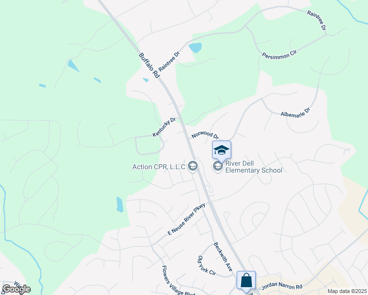 map of restaurants, bars, coffee shops, grocery stores, and more near 34 Holly Mar Road in Zebulon