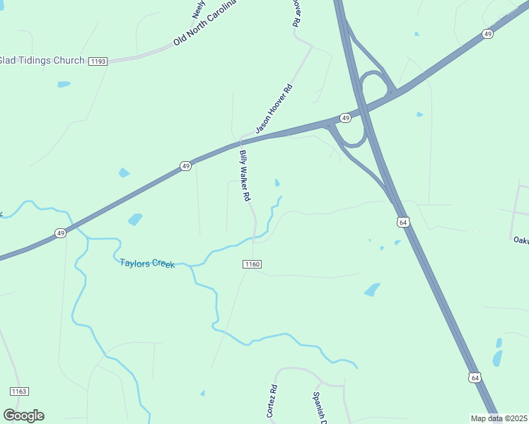 map of restaurants, bars, coffee shops, grocery stores, and more near 1326 Billy Walker Road in Asheboro