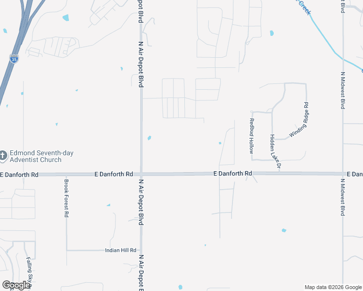 map of restaurants, bars, coffee shops, grocery stores, and more near 1300 North Air Depot Boulevard in Edmond