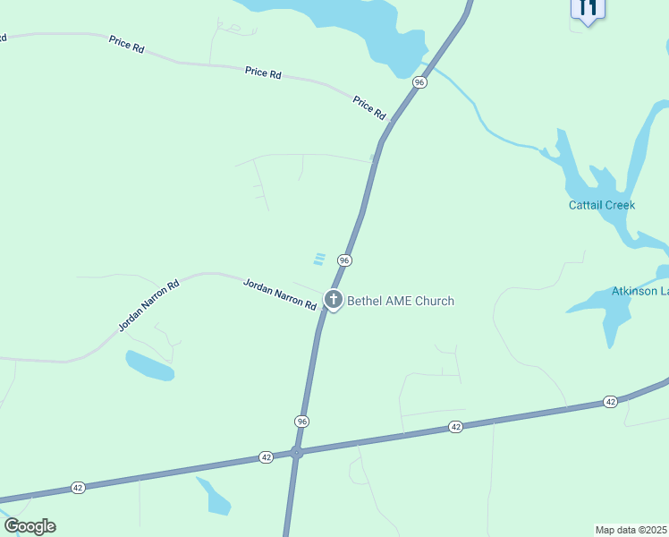 map of restaurants, bars, coffee shops, grocery stores, and more near 9751 North Carolina 96 in Selma