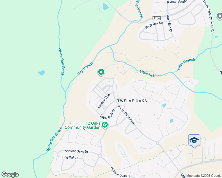 map of restaurants, bars, coffee shops, grocery stores, and more near 1809 Green Oaks Parkway in Holly Springs