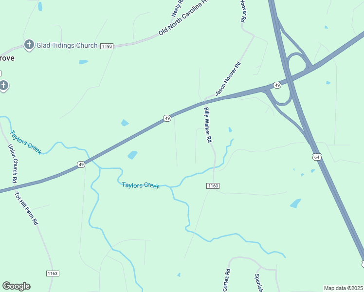 map of restaurants, bars, coffee shops, grocery stores, and more near 1173 Sheridan Drive in Asheboro