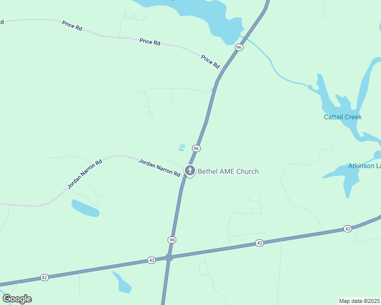 map of restaurants, bars, coffee shops, grocery stores, and more near 9751 North Carolina 96 in Selma