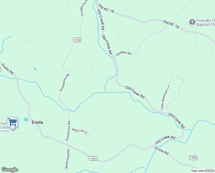 map of restaurants, bars, coffee shops, grocery stores, and more near 5078 Christopher Road in Morganton