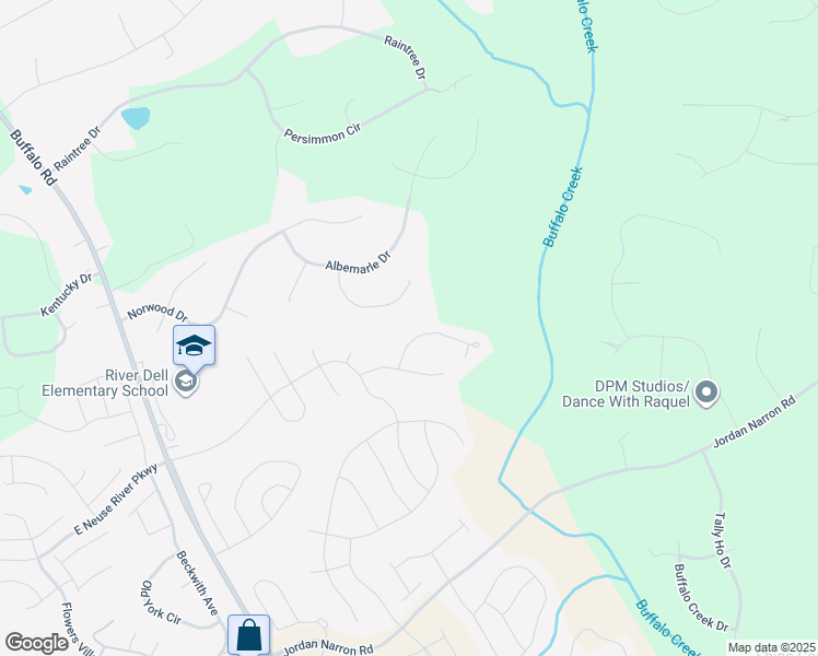 map of restaurants, bars, coffee shops, grocery stores, and more near 83 Alnwick Court in Clayton