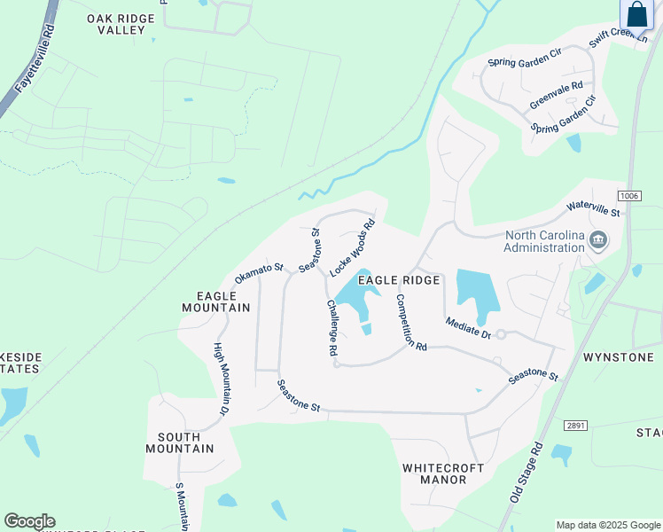 map of restaurants, bars, coffee shops, grocery stores, and more near 107 Locke Woods Road in Raleigh
