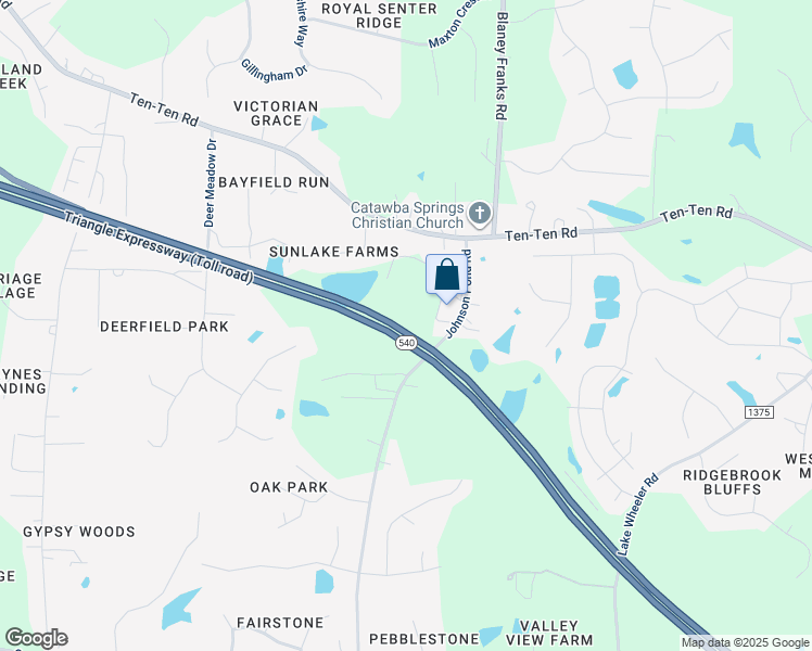map of restaurants, bars, coffee shops, grocery stores, and more near 3730 Johnson Pond Road in Apex